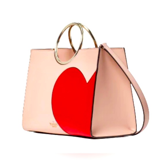 New KateSpade HeartIt SAM RedHeart Leather Valentine ShoulderBag 25thAnniversary - Picture 2 of 4